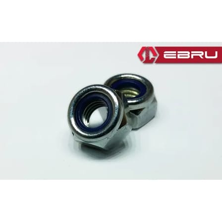Ebru Altıköşe Fiberli Somun M6 - 10 Adet