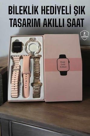 Akıllı Saat Bileklik Hediyeli Uzun Pil Ömrü GPS Takibi