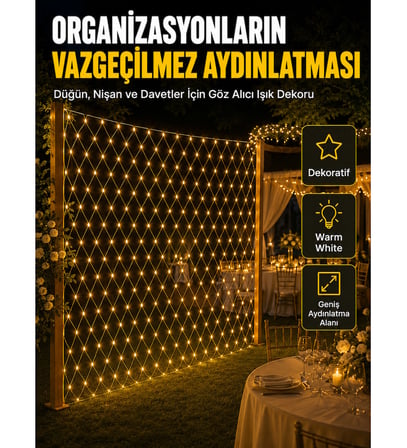 Dekoratif Ağ LED Işık ile Organizasyonlarınıza Masalsı Atmosfer