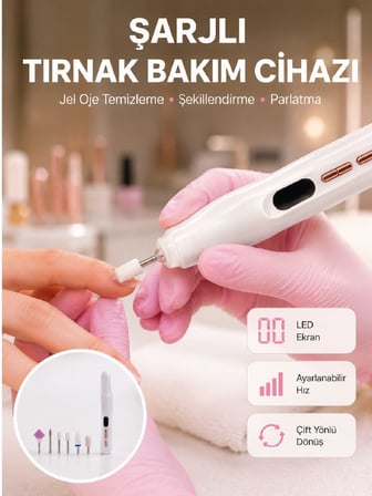 Evde ve Profesyonel Kullanıma Uygun Tasarımlı Tırnak Bakım Cihazı