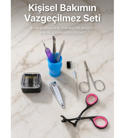 Taşınabilir Manikür Bakım Seti Günlük El Ayak ve Kaş Bakım Kiti