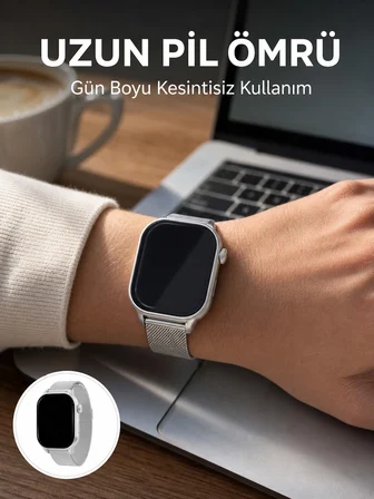 AMOLED Ekranlı Bluetooth Aramalı 3 Kordonlu Akıllı Saat