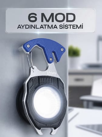 Çok Fonksiyonlu Acil Durum El Feneri Elektronik Çakmak Tornavida ve Düdük Özellikli