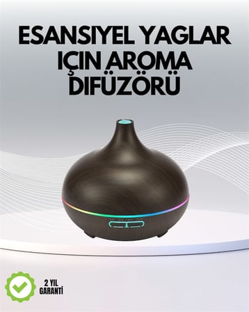7 Renk Işıklı Ultrasonik Hava Difüzörü – Sessiz ve Güvenli Kullanım