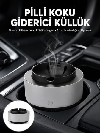 Kül Tablası Hava Temizleyici Araç Akıllı Küllük Duman Temizleyici