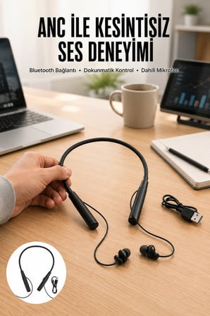 Yeni Nesil Bluetooth Kulaklık Kablolu Kulak İçi Dijital Göstergeli