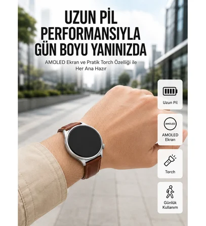 10 Gün Şarj Dayanımı Sunan AMOLED Ekran Akıllı Saat Yeni Nesil