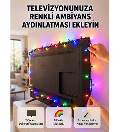 8 Modlu LED Işık Zinciri İç Mekan Dekoratif Aydınlatma Yeni Nesil