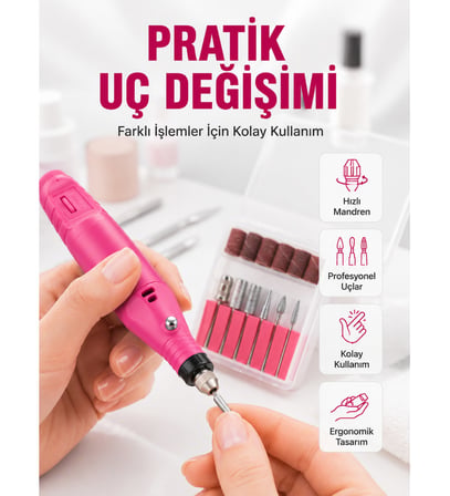 12v Çok Fonksiyonlu Tırnak Bakım Cihazı Yeni Nesil