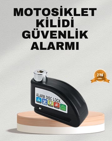 Ekonomik Alarm Disk Kilidi Motosiklet Scooter Bisiklet Güvenlik