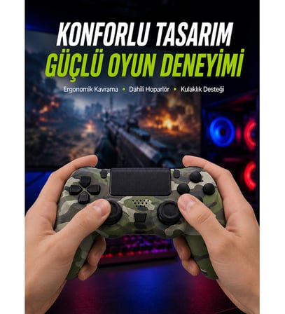 Dahili Hoparlör ve Kulaklık Girişli Oyun Kolu – Kişisel ve Ortak Ses Deneyimi