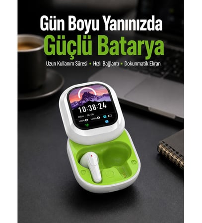 Kayar Kapak Tasarımlı Dokunmatik Ekranlı Kablosuz Bluetooth Kulaklık