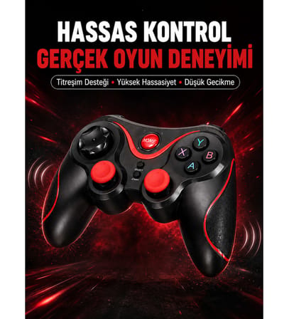Profesyonel Oyuncu Kablosuz Gamepad Çoklu Cihaz Desteği