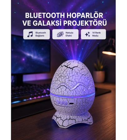 Dinozor Yumurta Gece Lambası Projektör – 14 Renk Seçeneği