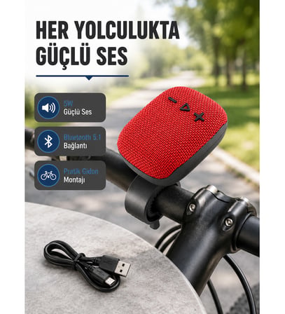 Taşınabilir Kablosuz Hoparlör – 5W Güç, TWS Bağlantı ve 800mAh Pil