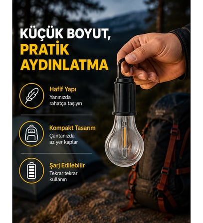 Su Geçirmez Dış Mekan LED Çadır Işığı