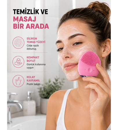 Taşınabilir Silikon Masaj Aleti – Derin Temizlik, Yüz ve El Kullanımına Uygun Yeni Nesil