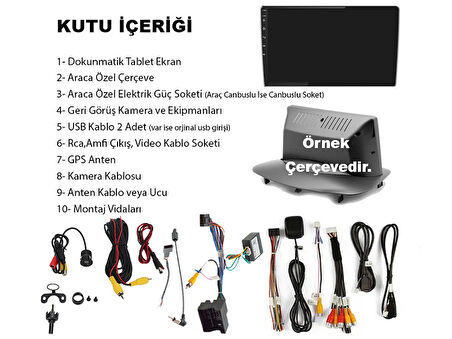 Toyota Corolla Multimedya (2008-2012) 8 GB RAM 128 GB Hafıza 8 Çekirdek Navigatör Premium Series