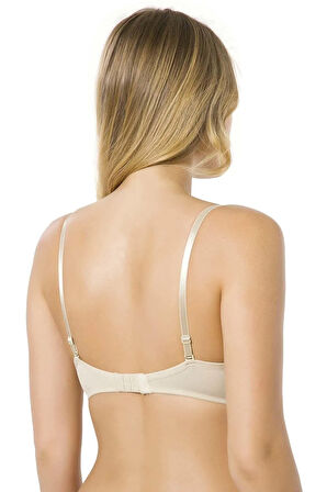 7050-b Destekli-balenli Micro Kaplı Silikonlu Sütyen Ten 90