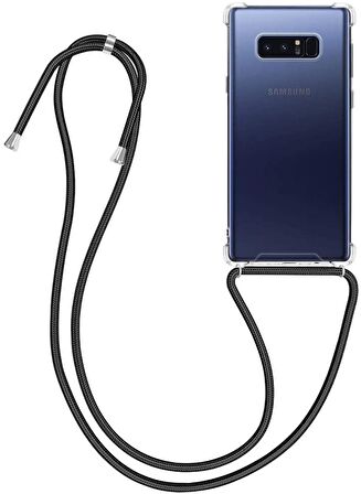 Samsung Galaxy Note 8 Şeffaf Boyun -Omuz Askılı Kordon İpli Kılıf