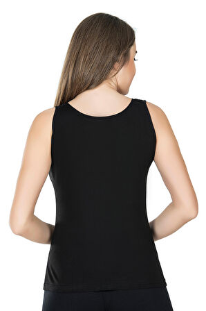 Azze  Sıfır Kol Güpürlü Kadın Atlet 298