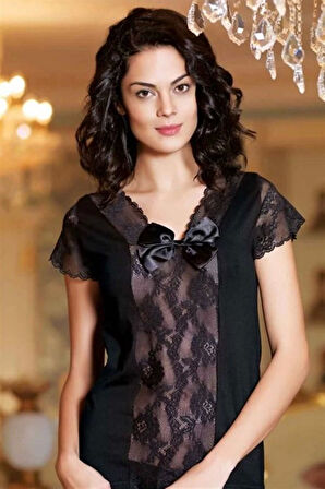 Şahinler Kadın Dantelli Kısa Kol Atlet B461