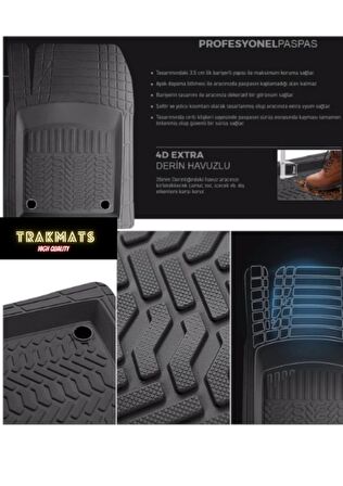 DS 7 Crossback 2023 4D UNIVERSAL OTO PASPAS YUMUŞAK GRİ
