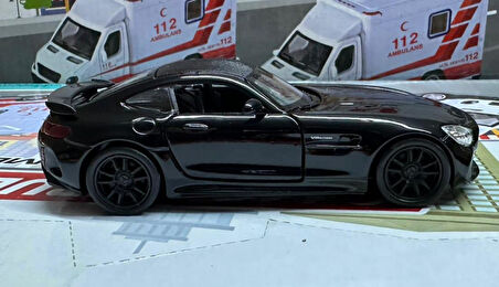 Oyuncak Metal Model Araba 1/36 Çek Bırak Mercedes Amg Gtr Siyah