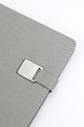 Mıknatıs Detaylı Gri Defter