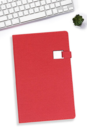 Mıknatıs Detaylı Kırmızı Defter