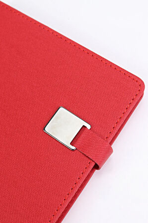 Mıknatıs Detaylı Kırmızı Defter