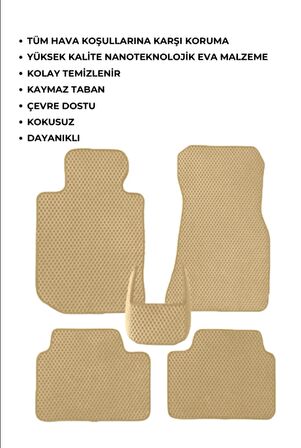 -Mitsubishi Lancer (2007-2014) Model Uyumlu Yeni Nesil Oto Paspas Bej