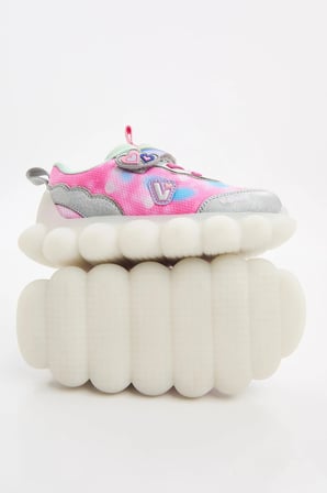 Vicco Kız Çocuk Gümüş Işıklı Balloon Sneaker