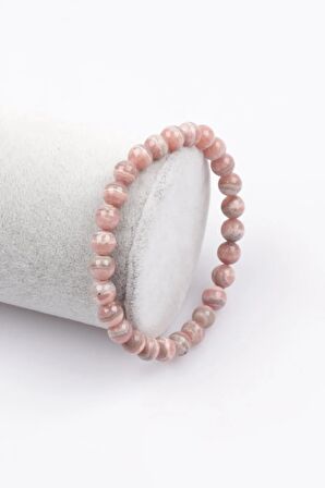 Rodokrozit Doğal Taş Bileklik 8 Mm