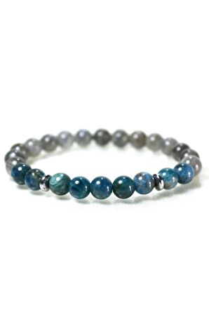 Gri Apatit Doğal Taş Bileklik