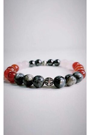 Doğaltaş Kadın Bilekliği Lal, Aytaşı, Yeşim, Jasper, Dumanlı Kuvars , Kuvars Hematit