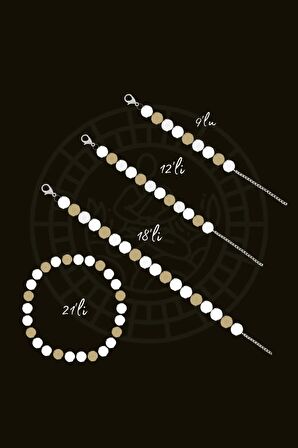 Su Gibi Ol Doğal Taş Tılsım Bilekliği Düz 8mm (Esmer Sedef, Selenit, Havlit Taşı) Chi-Zen Bileklik