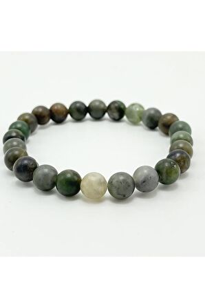 Sertifikalı Afrika Yeşim 8mm Elastik Misinalı Doğal Taş Bileklik