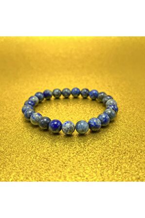 Lapis Lazuli 8mm Elastik Misinalı Doğal Taş Bileklik