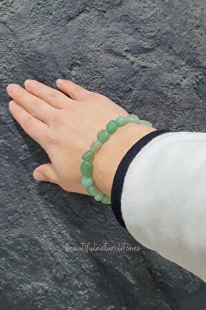 Aventurin Doğal Taş Bileklik ( Taş Hediyeli )