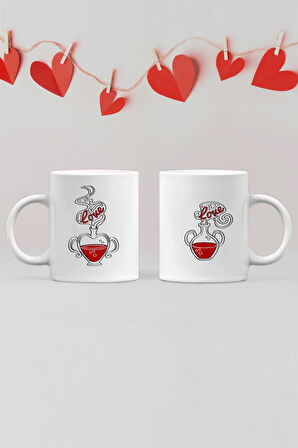 Sevgililer Gününe Özel 2li Kupa Bardak Seti
