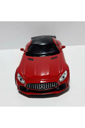 1.36 ÖLÇEK WELLY MARKA LİSANSLI MERCEDES AMG GTR KIRMIZI RENK 12 CM MODEL METAL ARABA