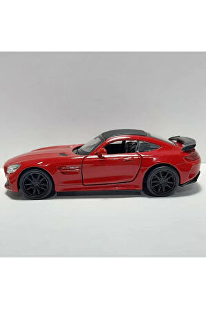 1.36 ÖLÇEK WELLY MARKA LİSANSLI MERCEDES AMG GTR KIRMIZI RENK 12 CM MODEL METAL ARABA