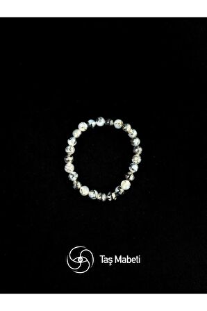 Beyaz Damarlı Akik Bileklik