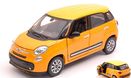 WELLY Koleksiyon 1 / 24 Ölçek Fiat 500L Sarı Model Metal Araba