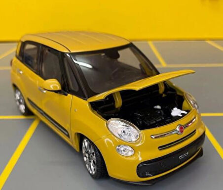 WELLY Koleksiyon 1 / 24 Ölçek Fiat 500L Sarı Model Metal Araba