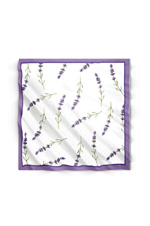 Lavanta Desenli Tasarım Fular