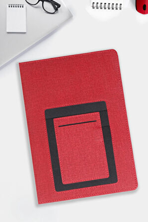 Kırmızı Telefon Cepli Defter
