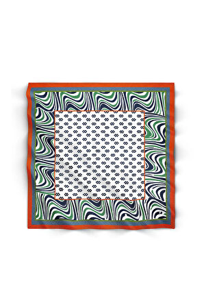 Lacivert Çizgili Fular