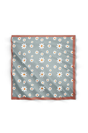 Papatya Desenli Fular